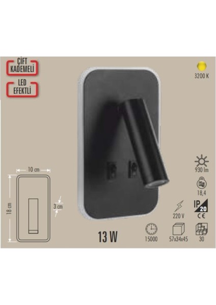 CT-5253 Tuvalu Yatak Başı Aplik