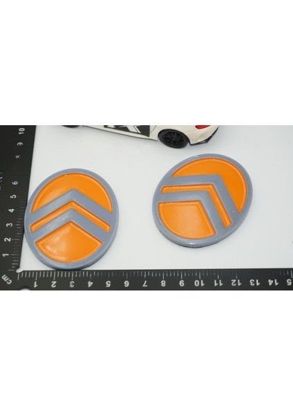 Citroen C3 C4 C5 C6 Turuncu Gri Abs Yan Kanatlar Logo Arma Seti