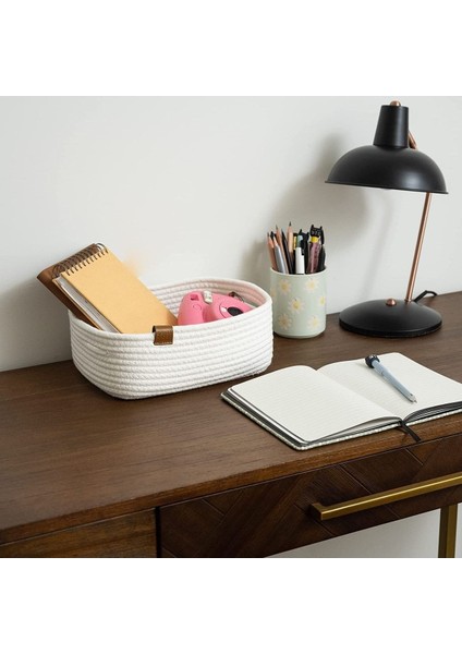 Beyaz 3'lü Dikdörtgen Jüt Sepetler, Şık ve Kullanışlı Ev Dekorasyonu Aksesuarları fiyatları