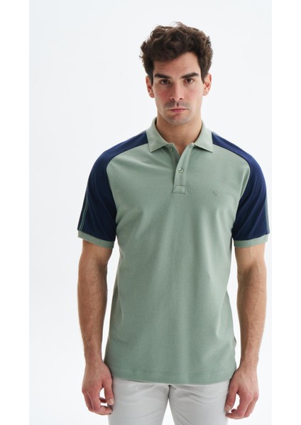 Erkek Regular Fit Basic % 100 Pamuk Pike Reglan Kollu Polo Yaka Tişört Y29374354602