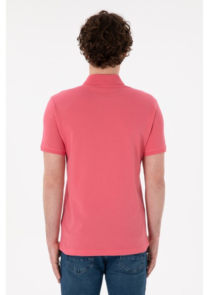 Erkek Koyu Pembe Tişört Basic 50305929-VR167