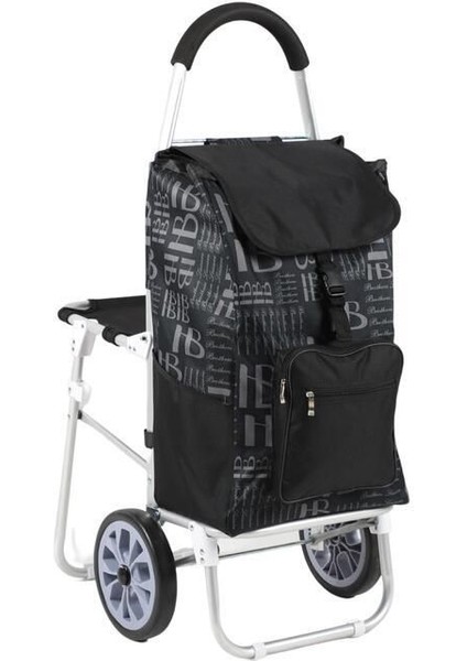 Siyah Ses Yapmaz Tekerlekli Su Geçirmez Çantalı Oturmalı Aliminyum Gövdeli Lüks Pazar Arabası 30 x fiyatları