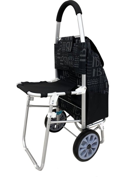 Siyah Ses Yapmaz Tekerlekli Su Geçirmez Çantalı Oturmalı Aliminyum Gövdeli Lüks Pazar Arabası 30 x modelleri