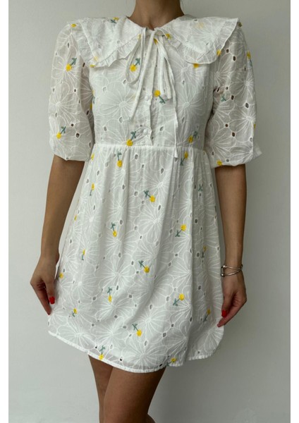 Bebe Yakalı Brode Elbise fiyatları