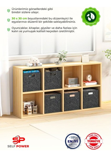 Kalın Keçe Dolap İçi Düzenleyici 30x30x30 cm, Pratik ve Şık Depolama Çözümü fiyatları