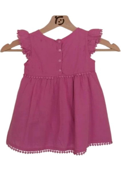 Kız Çocuk Elbise Pembe Baskılı 18-24 Ay Pembe fiyatları