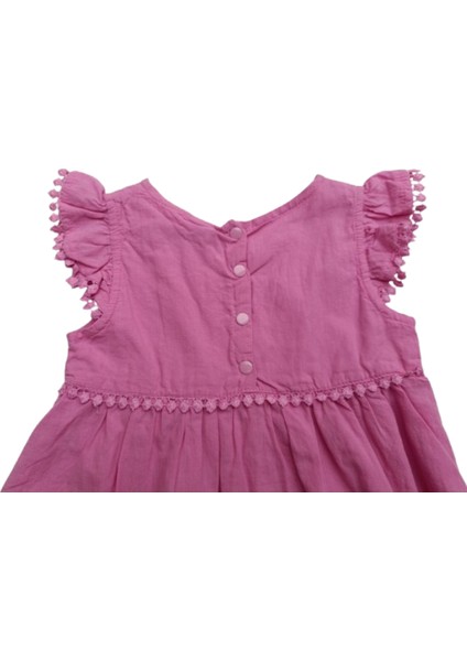 Kız Çocuk Elbise Pembe Baskılı 18-24 Ay Pembe fırsatları