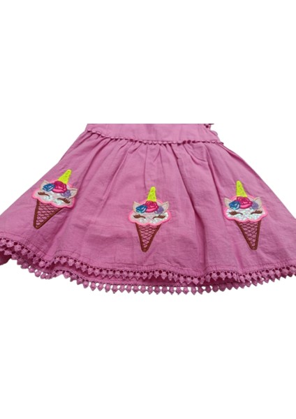 Kız Çocuk Elbise Pembe Baskılı 18-24 Ay Pembe indirimleri