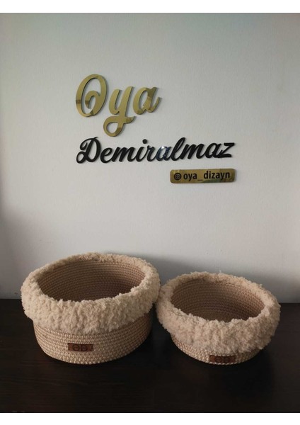 Bej Sepet ile Sütlü Kahve Keyfi, Şık ve Leziz Seçenekler, Polyester, 20x10