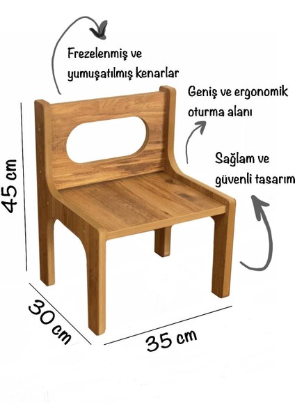 Çocuk Sandalyesi / Montessori Çocuk Sandalyesi