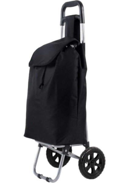 Katlanır Pazar Arabası Siyah