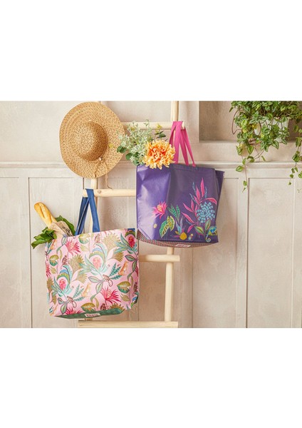 Exotic Flower Alışveriş Çantası 54,5X38 cm Mor modelleri