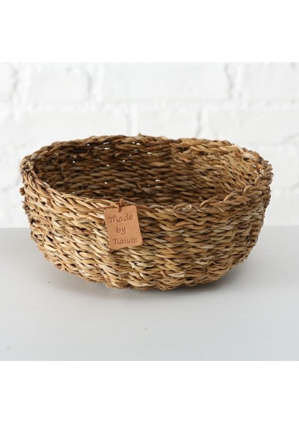 Doğal Renk Yuvarlak Seagrass Sepet Seti 3'lü, Jüt Malzeme, Kahverengi, Farklı Boyutlar modelleri