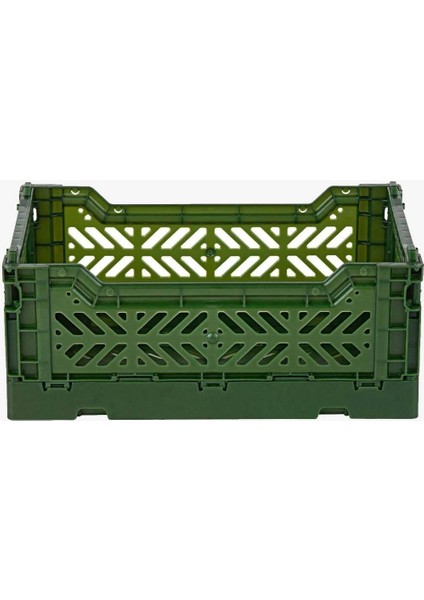 Haki Renkli Katlanabilir Mini Saklama Kutusu, Pratik ve Şık Tasarım, 26 cm modelleri