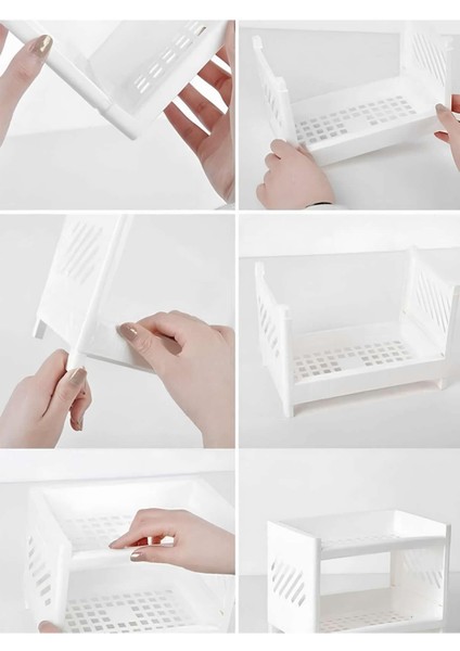 Çok Amaçlı Beyaz 2 Katlı Düzenleyici, Mutfak, Banyo ve Ofis İçin Organizatör fırsatları