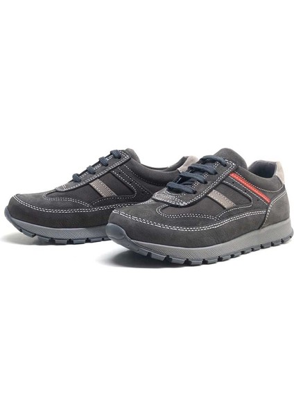 Hakiki Deri Gri Bağcıklı Erkek Çocuk Spor Okul Ayakkabı modelleri