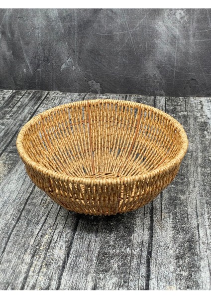 Yuvarlak Hasır Sunumluk, Sepet ve Organizer, Ekmeklik 21x9cm, Orta Hacimli fiyatları