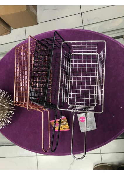 3'lü Metal Sunum Sepeti, Patates, Soğan ve Börekler İçin Şık ve Dayanıklı Tasarım fiyatları