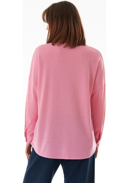 Basic Jakarlı Oversize Gömlek