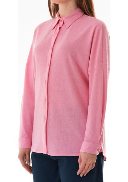 Basic Jakarlı Oversize Gömlek