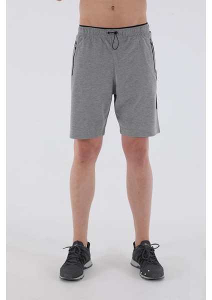 Sportswear Regular Erkek Basic Gri Melanj Şort 21042