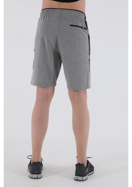 Sportswear Regular Erkek Basic Gri Melanj Şort 21042