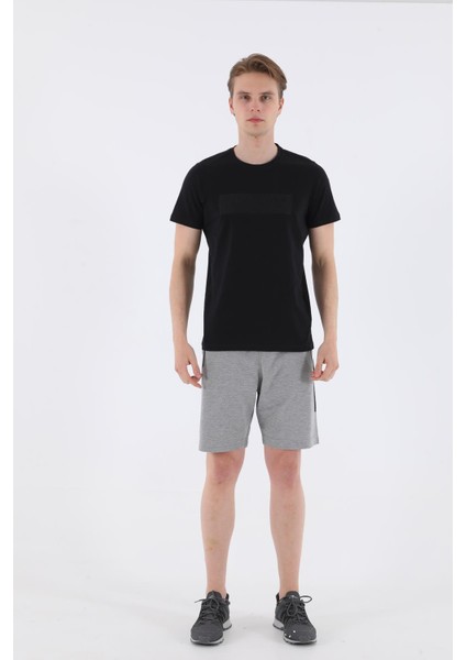 Sportswear Regular Erkek Basic Gri Melanj Şort 21042