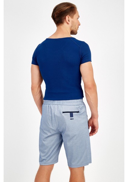 Sportswear Regular Erkek Basic Mavimelanj Şort 18818