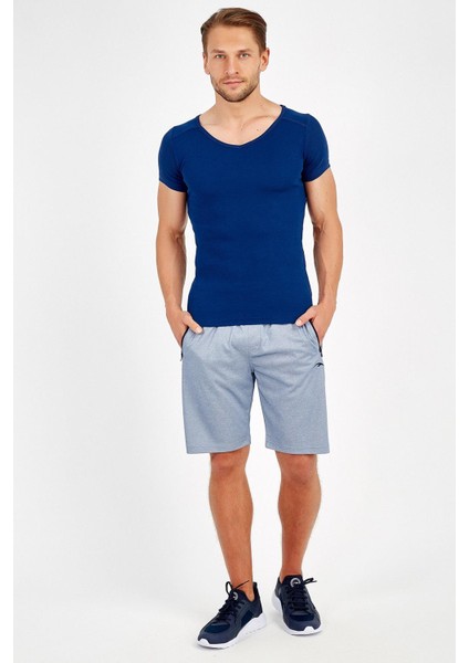 Sportswear Regular Erkek Basic Mavimelanj Şort 18818