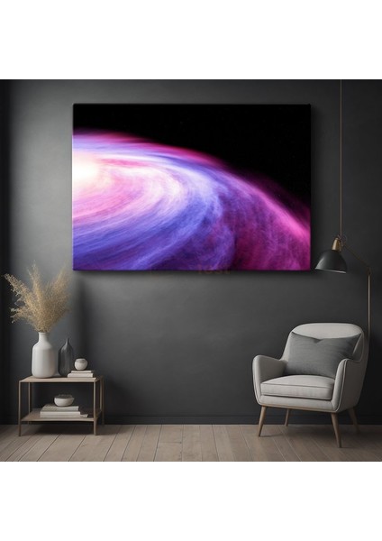 Kozmik Bulutsu - Mor ve Pembe Tonlarında Uzay Harikası Kanvas Tablo