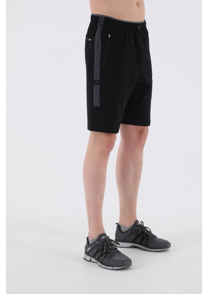 Sportswear Regular Erkek Basic Siyah Şort 21042