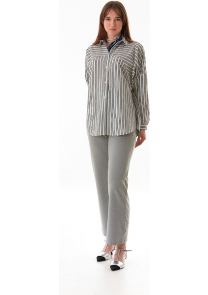 Çizgili Oversize Gömlek fiyatları