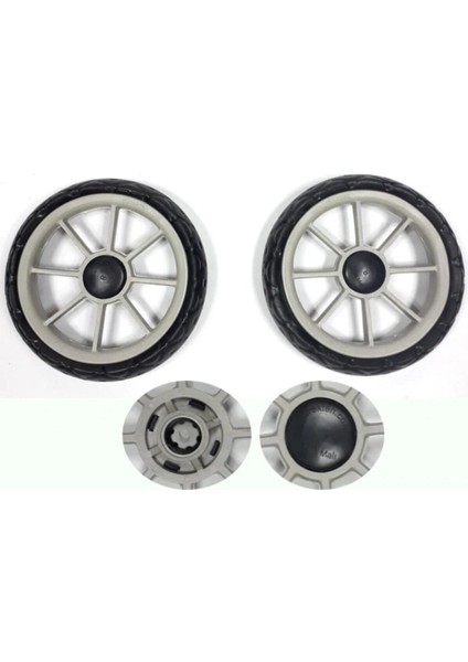 2 Adet Büyük Boy Pazar Arabası Teker Takımı Ø20CM 2 Teker Fiyatı Pazar Arabası 20X20 cm Teker Takım