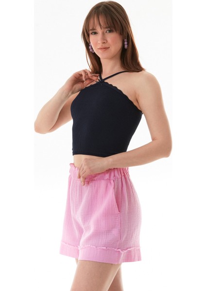 Fitilli Çapraz Askılı Crop Body