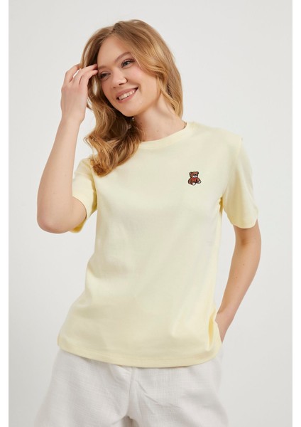 Armalıfe 3183 Ayıcık Nakışlı Bis Yaka Kadın T-Shırt fiyatları