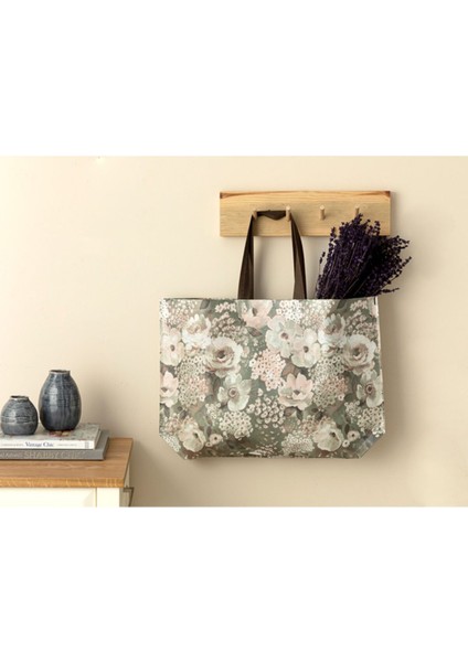 Flowers Alışveriş Çantası 54,5X38 cm Gül Kurusu