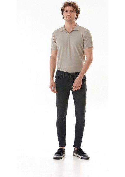 Fermuarlı Slim Fit Jean Pantolon