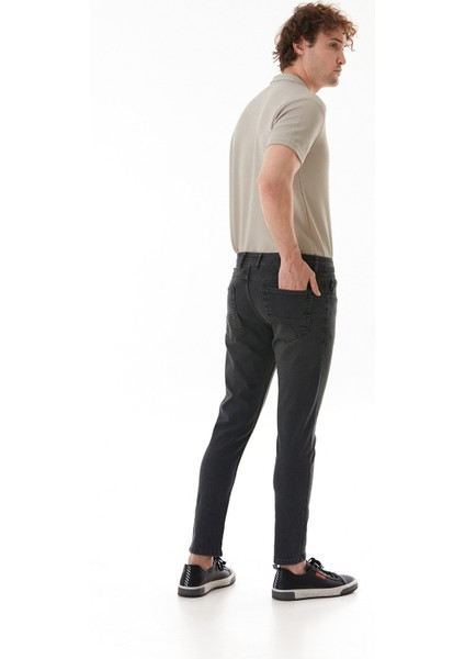 Fermuarlı Slim Fit Jean Pantolon