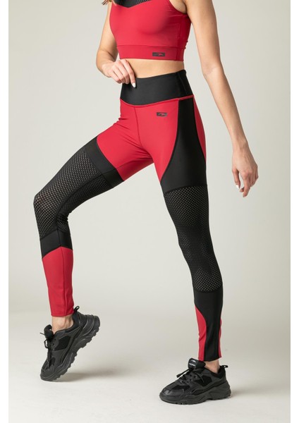SlimFit Kadın Kırmızı Tayt 19352