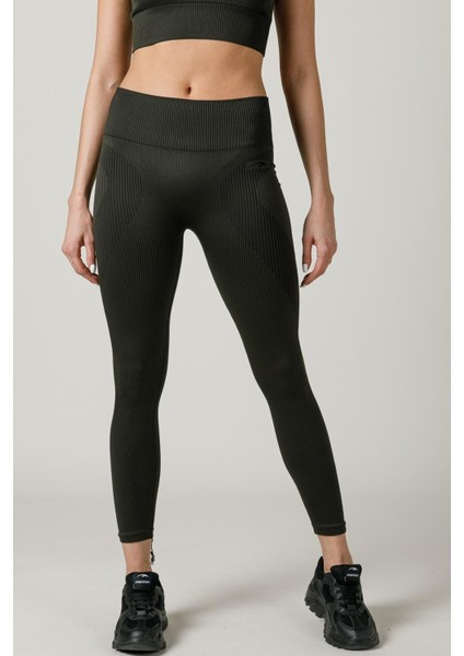SlimFit Kadın Haki Tayt 812082