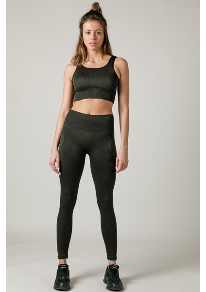 SlimFit Kadın Haki Tayt 812082 fırsatları