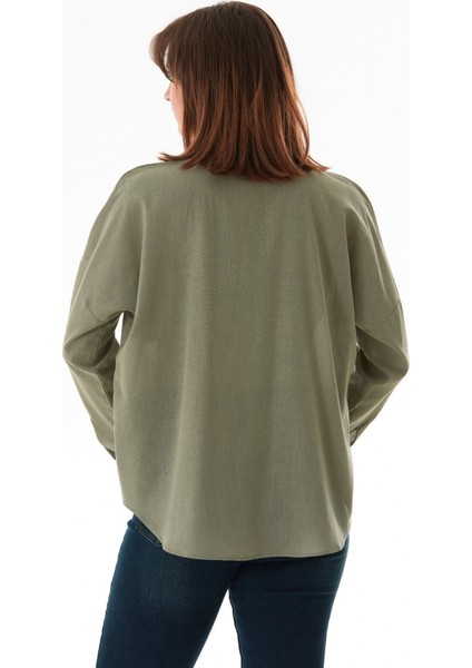 Basic Çift Cepli Oversize Gömlek