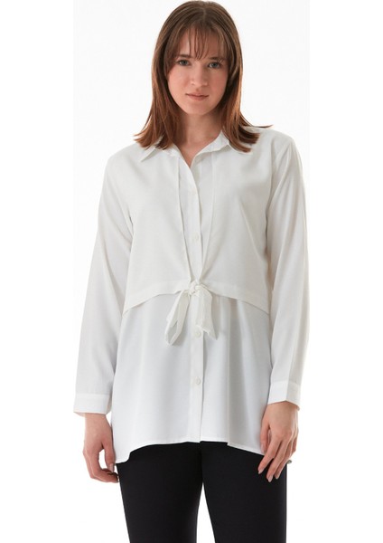 Düğmeli Önü Bağlamalı Gömlek modelleri