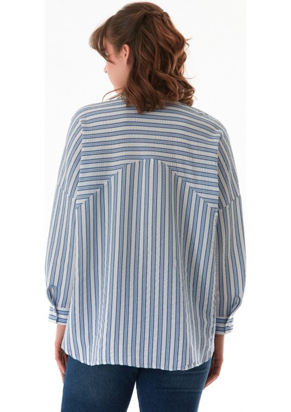 Çizgili Oversize Gömlek fırsatları