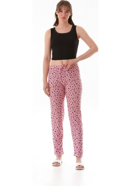Kalp Baskılı Pijama Altı