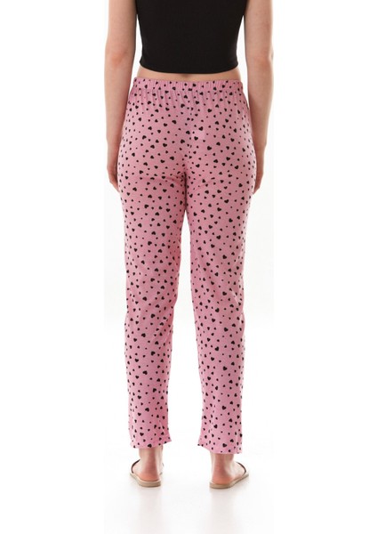 Kalp Baskılı Pijama Altı