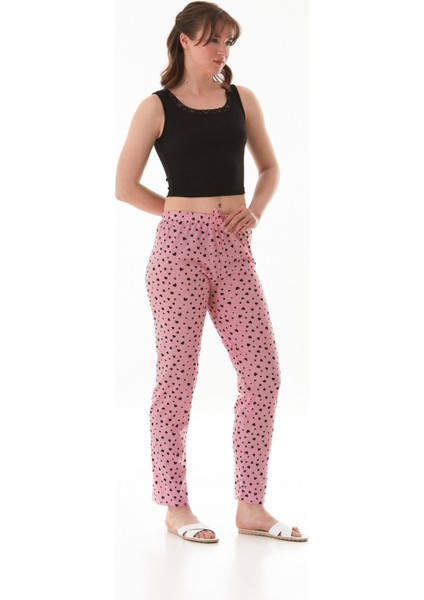 Kalp Baskılı Pijama Altı