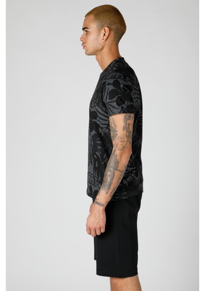 Regular Erkek Bisiklet Yaka Kısa Kol Siyah T-shirt 19800 fırsatları