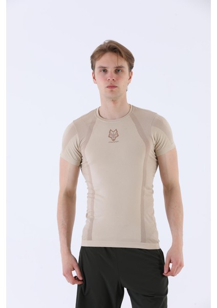 SlimFit Erkek Bisiklet Yaka Kısa Kol Kil T-shirt 821070