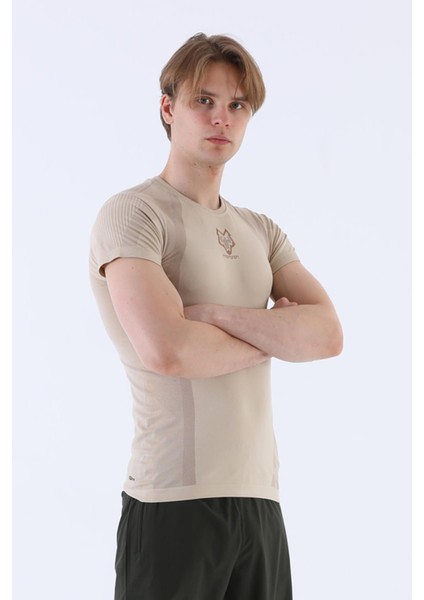 SlimFit Erkek Bisiklet Yaka Kısa Kol Kil T-shirt 821070 modelleri